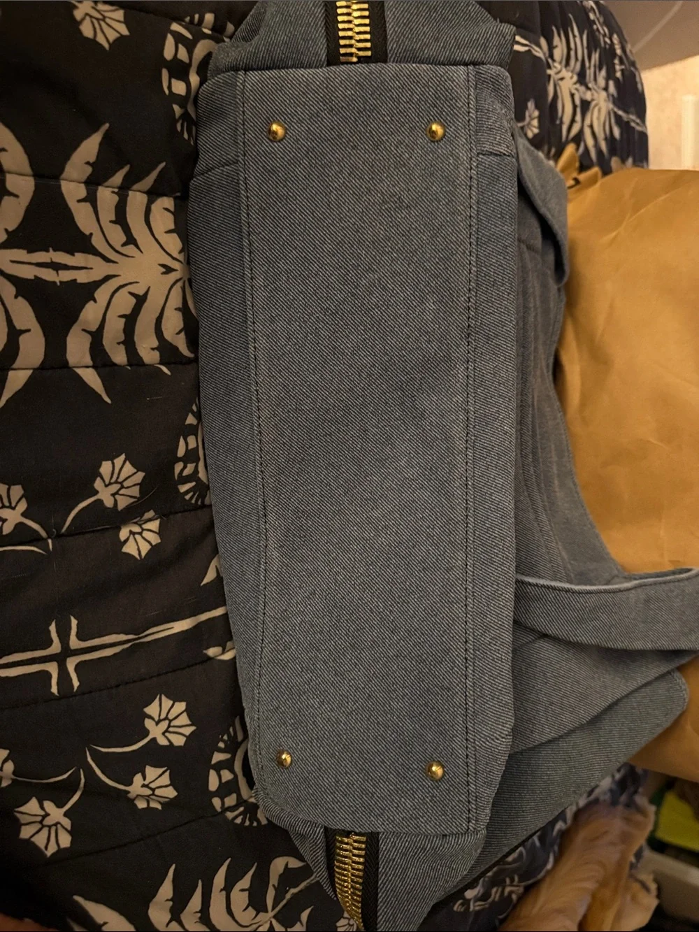 Aimee Kestenberg Denim Blue Canvas Satchel